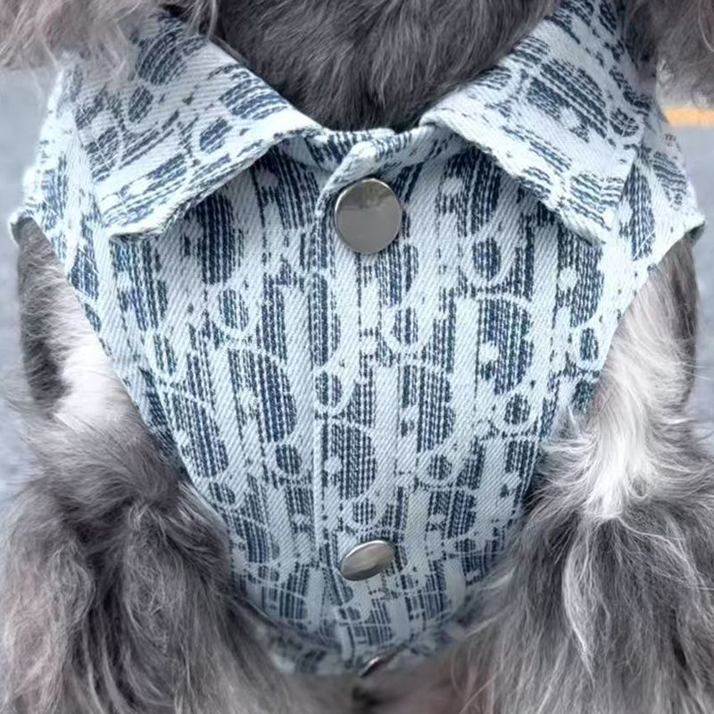 Mùa Thu Đông Thú Cưng Denim Áo Vest Phong Cách Chống Gió Chống Tĩnh Điện Cho Chó Chó Nhỏ Yorkshire