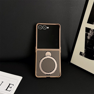 360° Xoay Giá Đỡ Sợi Carbon Ốp Lưng Điện Thoại Samsung Galaxy Z Flip 7 FE Z Flip 6 Z Flip 5 Z Flip 4 Z Flip 3 Slim Chân Đế Từ Tính Vỏ Chống Sốc