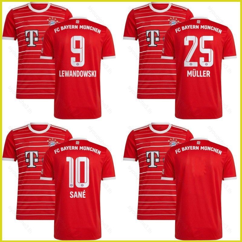 SY3 2022-2023 Sân nhà Bayern Munchen Áo bóng đá Lewandowski Sane Muller Áo bóng đá Jersey Plus size YS3