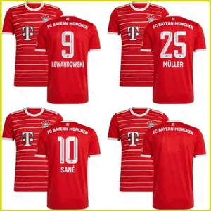 SY3 2022-2023 Sân nhà Bayern Munchen Áo bóng đá Lewandowski Sane Muller Áo bóng đá Jersey Plus size YS3
