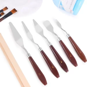 Bay Pha Màu Lưỡi Dày, Bản To Set 5 Pha Màu Acrylic , Màu Nước Cao Cấp