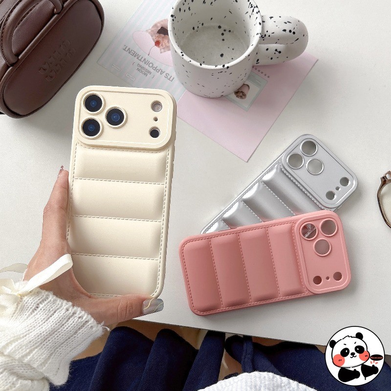 Vỏ áo khoác xuống cho Redmi Note 14 13 Pro Plus Turbo 4 Pro + 5G 4G Vỏ điện thoại mềm chống sốc màu kẹo mùa đông sang trọng dễ thương