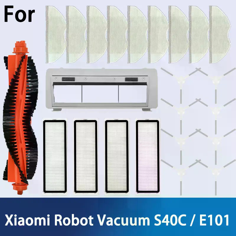 Tương Thích Cho Xiaomi Robot Hút Chân Không S40C / E101 Phụ Kiện Phụ Kiện Bộ Dụng Cụ Bàn Chải Bên Chính Bộ Lọc HEPA