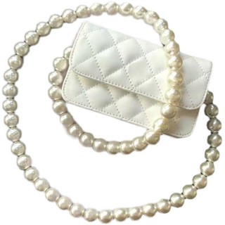 Túi vuông nhỏ dây chuyền ngọc trai kim cương phong cách Hàn Quốc