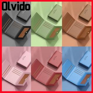 Ví đựng thẻ nam OLVIDO, Ví nam da màu trơn, Hộp đựng thẻ đa chức năng thời trang dành cho nữ