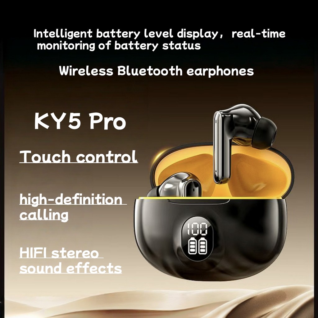 Nút tai bluetooth trong tai không dây KY5 Pro True, Màn hình pin kỹ ...