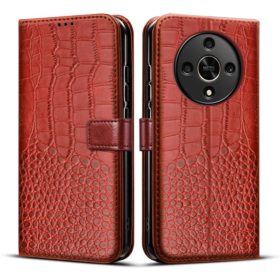 Dành Cho Honor X9d 5G Ốp Lưng Ví Đựng Thẻ Đứng Từ Tính Lật Bao Da Dành Cho Honor X9D 5G Vỏ Điện Thoại