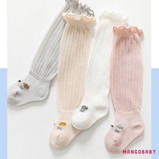 MG-Baby Tất Cho Bé Gái Và Bé Trai Hoạt Hình Thêu Chống Muỗi Đùi Cao Tất Lưới Mùa Hè Mỏng Vớ