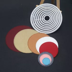 Ren Tròn Kim Loại Thép Carbon Cắt Khuôn DIY Dập Nổi Mẫu Sổ Lưu Niệm Album Ảnh Thiệp Chúc Mừng Cắt Chết Giấy Nghệ Thuật Khuôn