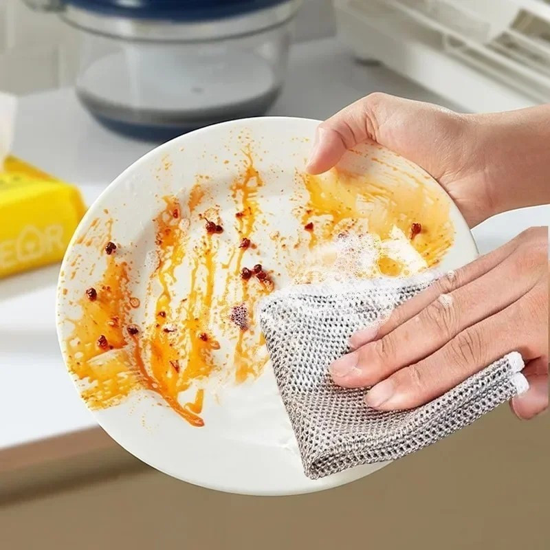 5 / 10 / 20 Cái Nhà Bếp Chống Trầy Xước Nước Rửa Chén Dây Thép Rags / Magic Pot Dish Wire Dishcloth