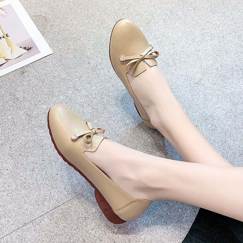 Atikota Nữ Giày Đế Bằng Slip-on Thời Trang Thanh Lịch Nơ Trang Trí Đa Năng Thoải Mái Nhẹ Đế Bằng