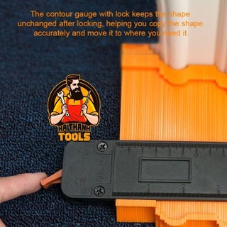 【vạn】Thước Sao Chép Hình Viền Đa Năng 250mm – Dụng Cụ Đo Góc, Mẫu Hình Uốn Lượn Có Khóa Cố Định