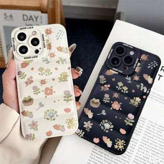 Ốp điện thoại minh họa hoa nhỏ cho iPhone 17 / 17Air / 16E / 15 Plus / 14 / 13 / 12 / 11 / Pro Max. Chống sốc rơi. Hộp đựng túi khí kiểu áo khoác silicon lỏng che phủ toàn diện