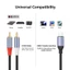 PCF * Dây giải mã USB C sang 2RCA dệt Nylon để truyền âm thanh kỹ thuật số sang máy trộn Loa hoạt động