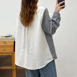 [Hàng có sẵn] Áo sơ mi nữ 100% cotton phiên bản Hàn Quốc phù hợp mùa xuân