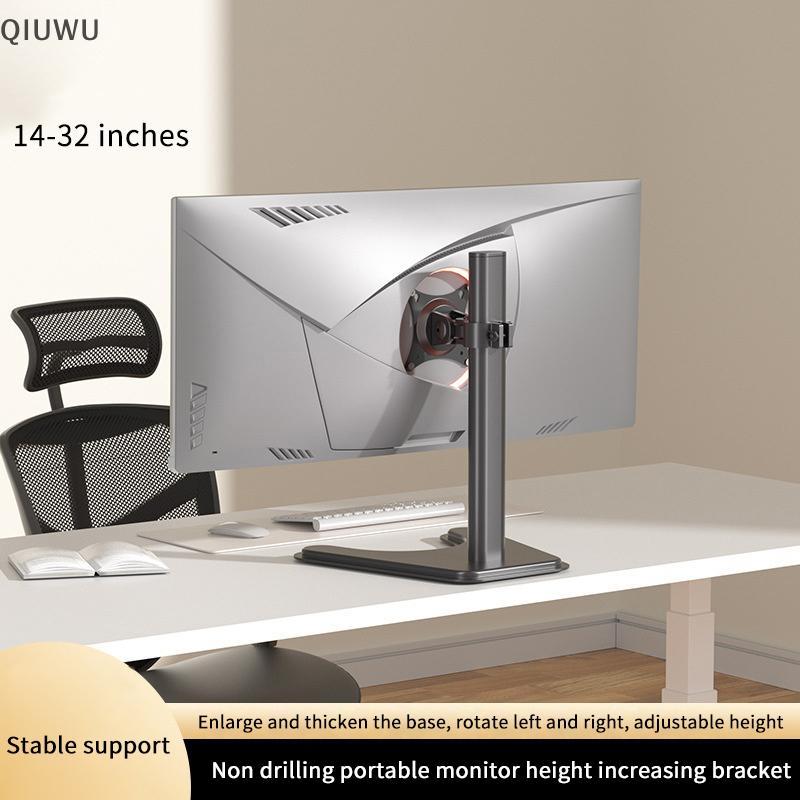 QIUWU Có Thể Điều Chỉnh 14-21 / 24 / 27 / 32 Inch Máy Tính Để Bàn Màn Hình Giá Đỡ Cánh Tay PC Màn Hình Chân Đế LCD LED TV Chuyển Động Toàn Bộ 370 / 450mm.