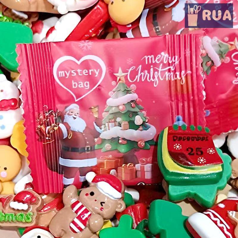 RUA 10 Chiếc Giáng Sinh Bất Ngờ Mù Túi Động Vật Dạ Quang Nấm Các Bức Tượng Nhỏ Bí Ẩn Túi Cho Chậu Nhà Búp Bê Trang Trí Mới