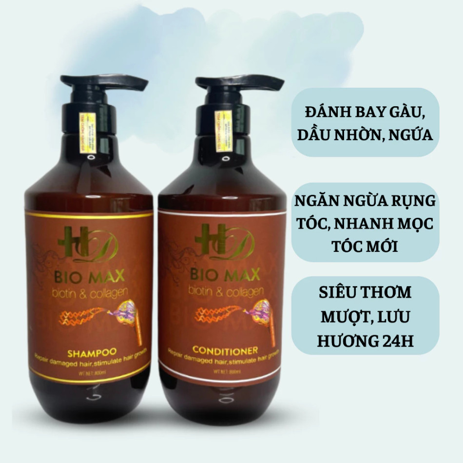 Dầu gội đầu BIOMAX, Dầu Gội Cặp chống rụng và kích thích mọc tóc | Trunghair