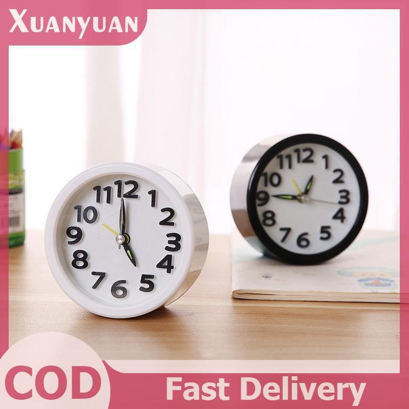 Đồng hồ báo thức tròn hình vuông XUAN Đồng hồ báo thức bàn im lặng nhỏ Đồng hồ thức dậy chạy bằng pin Đồng hồ báo thức di động VN