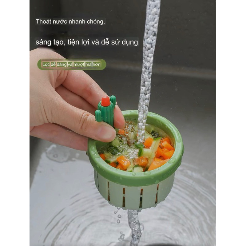 Bộ Lọc Thoát Nước Bồn Rửa Chén Hình Cây Xương Rồng ,Thu Gom Rác Thải Ở Bồn Rửa Chén Chống Tắc Nghẽn