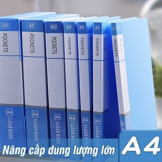 File Lá Đựng A4 cho văn phòng phẩm, nhiều kích thước từ 30 đến 100 trang, tiện lợi và bền bỉ