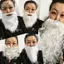 Đạo cụ dự tiệc Ông già Noel râu trắng giả Bộ râu trang trí tiệc Giáng sinh [Mina]