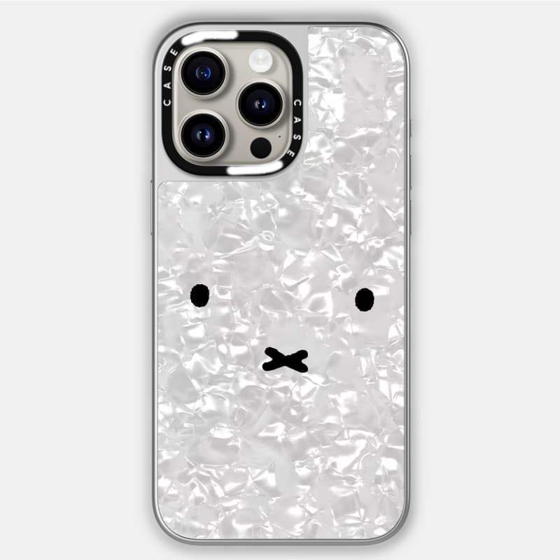 Ốp lưng CASECASE X Miffy (Phiên bản ngọc trai) Vỏ hút từ tính màu đen & bạc IPhone 17 16 15 14 13 12 Pro Max Plus Air có hộp khắc logo