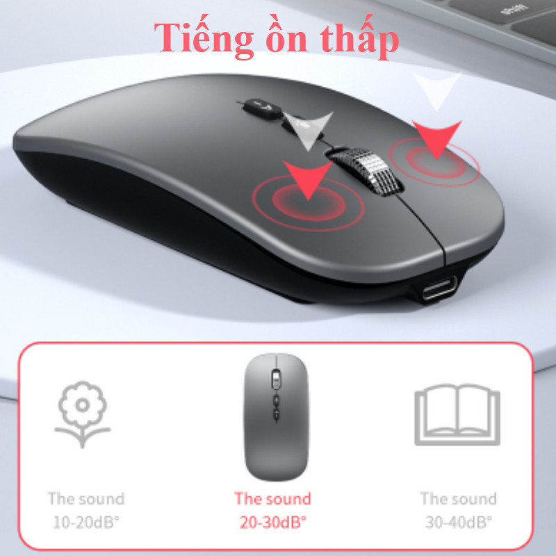 Chuột không dây bluetooth,Chuột giọng nói AI thông minh,Nhận Diện Giọng Nó,Sạc Pin Type-C Tiện Lợi