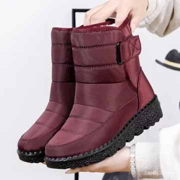 Giày bốt nữ ấm áp Giày bốt tuyết chống nước cho nữ Ou Size 44 Giày bốt nữ Giày nữ thông thường YR3H N71D