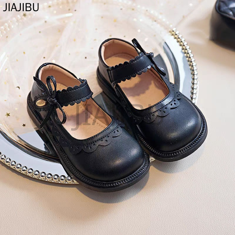 Giày Lolita Đế Mềm Kiểu Công Chúa Pháp Dễ Thương Cho Bé Gái Korean Fashion Kids Casual Platform Mary Jane Doll Shoes Giày Da Mũi Tròn Chống Trượt Kiểu Anh Gót Dày Màu Be/đen Dùng Để Đi Học Giày Bệt Kiểu Pháp Cổ Điển