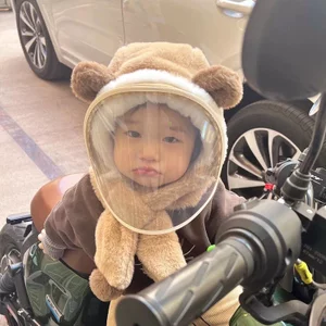 🔥 giữ ấm vào mùa thu và mùa đông 🔥 có hàng sẵn mặt nạ chống gió Mũ ấm trẻ em mũ một mảnh ngoài trời 2025 che tai 3 in 1 chống gió lạnh cho bé khăn quàng cổ cho bé ⚘Mặt nạ chống gió bịt tai khăn quàng cổ trẻ em tích hợp mũ chống gió xe điện trẻ em mùa th