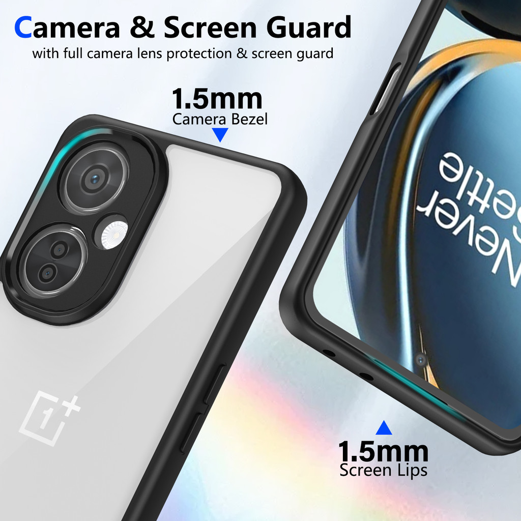 Ốp lưng OnePlus Nord CE 3 Lite Vỏ 6,72 inch Model CPH2467, CPH2465 Vỏ trong suốt mờ thời trang cho OnePlus Nord CE 3 Lite 5G Vỏ điện thoại