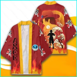 Áo Kimono Haori One Piece Ace và Chopper - Cosplay Plus Size Dáng Rộng