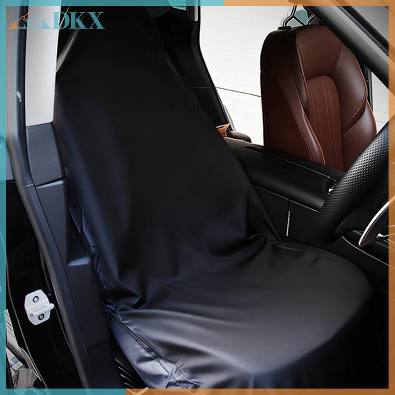 DKX Vỏ bọc ghế ô tô màu đen đa năng Mặt trước và phía sau Polyester chống thấm nước Vỏ bọc ghế bảo vệ ô tô Đồ dùng ghế nội thất.