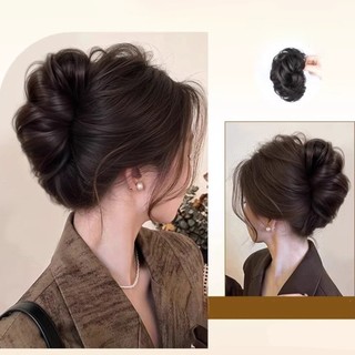[Lô hàng Thái Lan] Bộ tóc giả nữ Hoa Buns Ball Head Tóc giả Kẹp tóc cuộn kiểu dáng dễ mặc