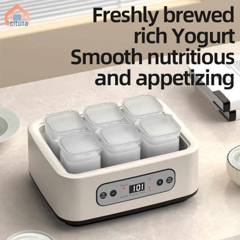 Máy Làm Sữa Chua Acuna Với 6 Cốc Thủy Tinh Dễ Dàng Chuyên Nghiệp Dung Tích Lớn Hộ Gia Đình Natto Maker Tiết Kiệm Năng Lượng Đa Năng