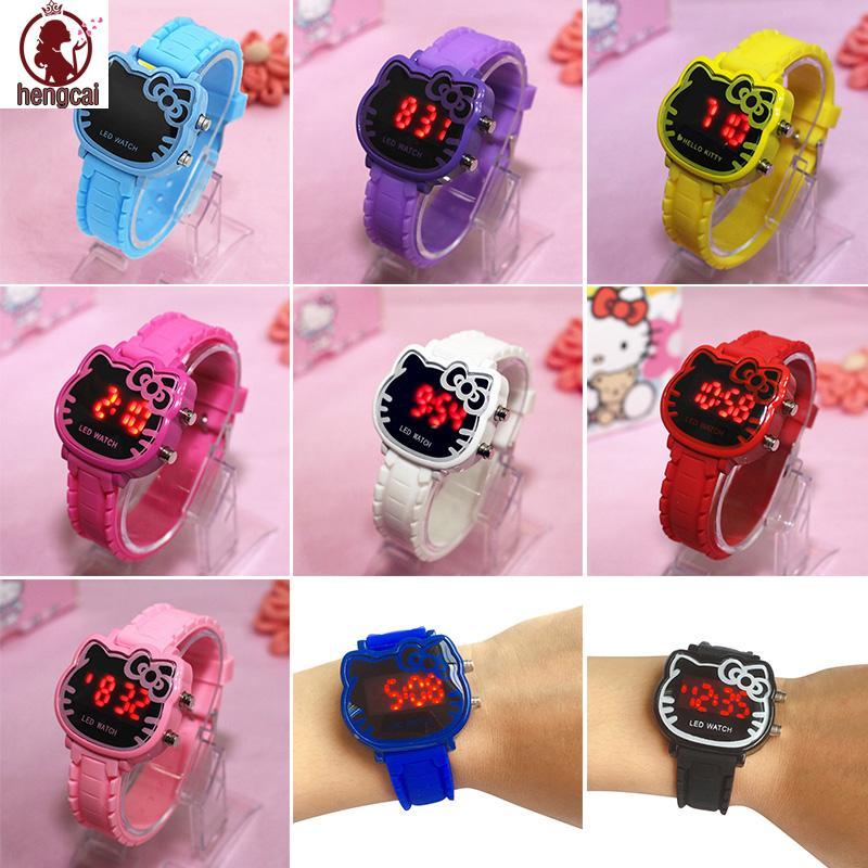 Đồng hồ kỹ thuật số LED đa chức năng Đồng hồ thạch anh hoạt hình Anime dễ thương cho con gái Son Girls Trẻ em Quà tặng