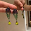 Hàn Quốc Thời Trang Hàn Quốc Zircon Phong Cách Dài Tính Khí Bông Tai Xanh Sang Trọng Bán Buôn