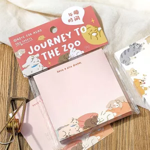 🌟NOTE CHO Sở Thú Du Lịch Ghi Chú Notepad Không Dính Phong Cách Hàn Quốc Đơn Giản Hoạt Hình Sổ PJ6T