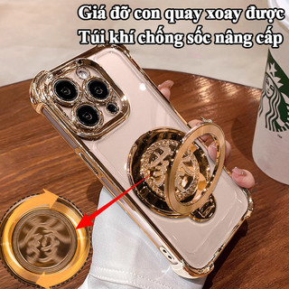 Ốp lưng iPhone chống sốc túi khí, giá đỡ Gyro xoay cho iPhone 17 Air 16 15 14 13 12 11 Pro Max