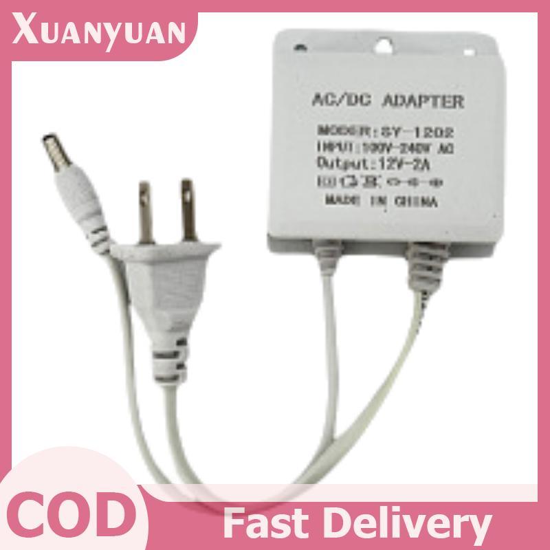 XUAN 1 Cái EU / US Cắm DC12V 2A Bộ Chuyển Đổi Nguồn Chống Thấm Nước Cho Giám Sát An Ninh Quan Sát AHD Camera Sạc NVR DVR Đầu Vào AC100V-240V VN