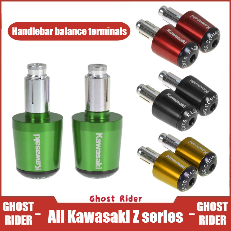 Dành Cho KAWASAKI Z125 Z250 Z300 Z400 Z500 Z650 Z800 Z1000 CNC Nhôm Tay Lái Cuối Mũ 7 / 8 "22MM Thanh Cuối Tay Cầm Thanh Trượt Phụ Kiện Xe Máy