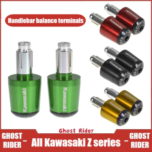 Dành Cho KAWASAKI Z125 Z250 Z300 Z400 Z500 Z650 Z800 Z1000 CNC Nhôm Tay Lái Cuối Mũ 7 / 8 "22MM Thanh Cuối Tay Cầm Thanh Trượt Phụ Kiện Xe Máy