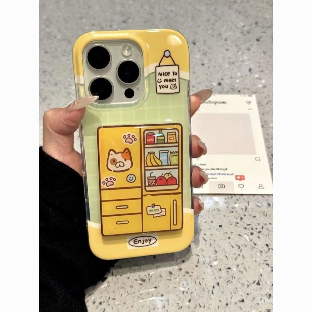 Ốp Điện Thoại Thích Hợp Cho iPhone 7 8 X XS XR XSMAX 11 12 13 14 15 16 17 Pro max Plus Giá Đỡ Gương Tủ Lạnh Chống Sốc Vỏ Bảo Vệ Chống Sốc Bao Gồm Tất Cả MX1R
