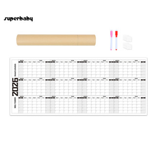 (Superbaby) 2026 Planner Giải pháp lập kế hoạch quanh năm Lịch 2026 Công cụ lập kế hoạch bảng trắng để làm việc tại nhà Công cụ lập kế hoạch quanh năm Nhãn dán tường lớn cho người mua Đông Nam Á