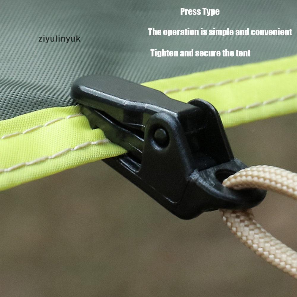 Ziyulinyuk - Bộ 10 Kẹp Bạt cho Lều Cắm Trại, Thích hợp Outdoor và Hiking