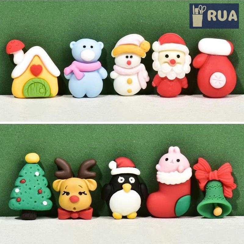 RUA 10 Chiếc Giáng Sinh Bất Ngờ Mù Túi Động Vật Dạ Quang Nấm Các Bức Tượng Nhỏ Bí Ẩn Túi Cho Chậu Nhà Búp Bê Trang Trí Mới
