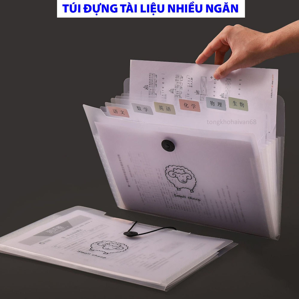 ZJM6 Túi đựng tài liệu DecorMe tệp đựng tài liệu nhiều ngăn kẹp tài liệu A4 đựng đề cương MALAN