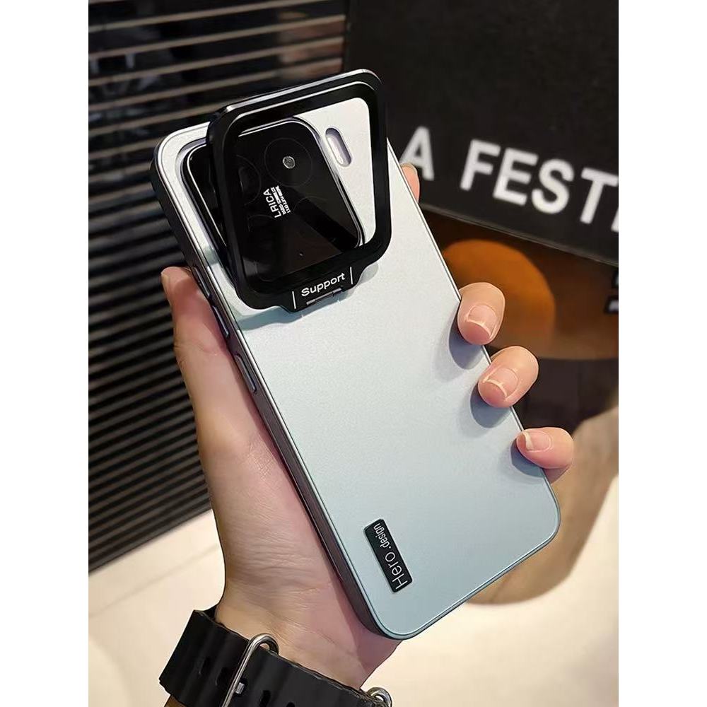 Sản phẩm mới Giá đỡ kim loại cho xiaomi 15 Vỏ điện thoại 14pro Vỏ bảo vệ cạnh thẳng 13pro Bao gồm tất cả nam nữ Phong cách mới 13 Ánh sáng độc đáo sang trọng có nắp ống kính Chuyên dụng Siêu nóng sáng tạo