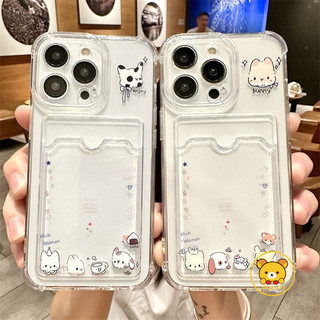 Vỏ Đựng Thẻ Con Chó Con Dễ Thương Cho Vivo V50 Y19S Y04 Y03 Y28 Y36 Y27 Y100 Y200E Y17S V40 Lite V30 Pro Y16 Y02S Y22S Y35 Y02T Y21S Y21A Vỏ Điện Thoại Thỏ Hoạt Hình Cặp Đôi Vỏ Mềm